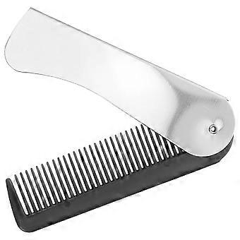 Silver Folding Hair Comb Portable Travel Comb for Daily Hair Care