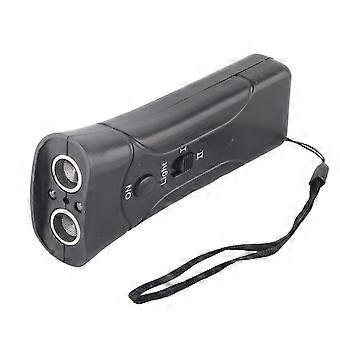 Dog Barking Deterrent Ultrasound Dual Horn Handheld Dog Bark Control Training Device for Outdoor Black
