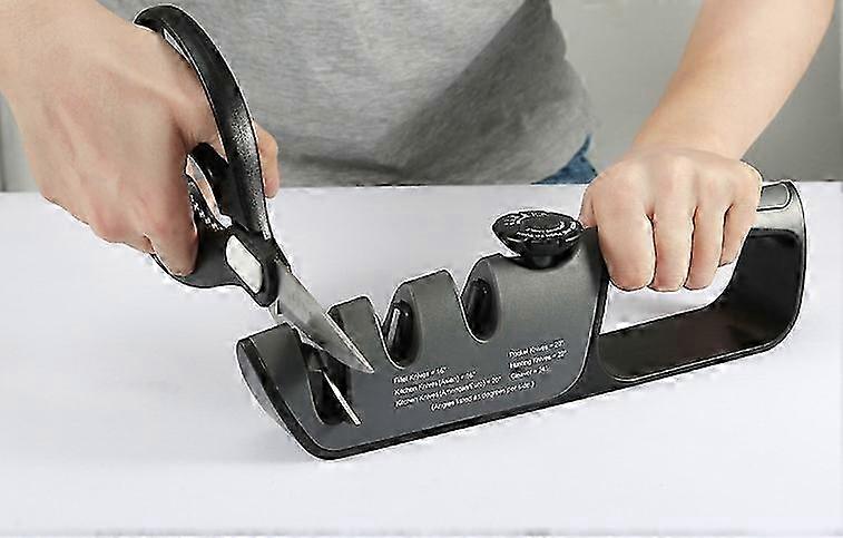 Professional 3 Level Knife Sharpener - Japanese Knife Sharpener with Adjustable Angle Handle
