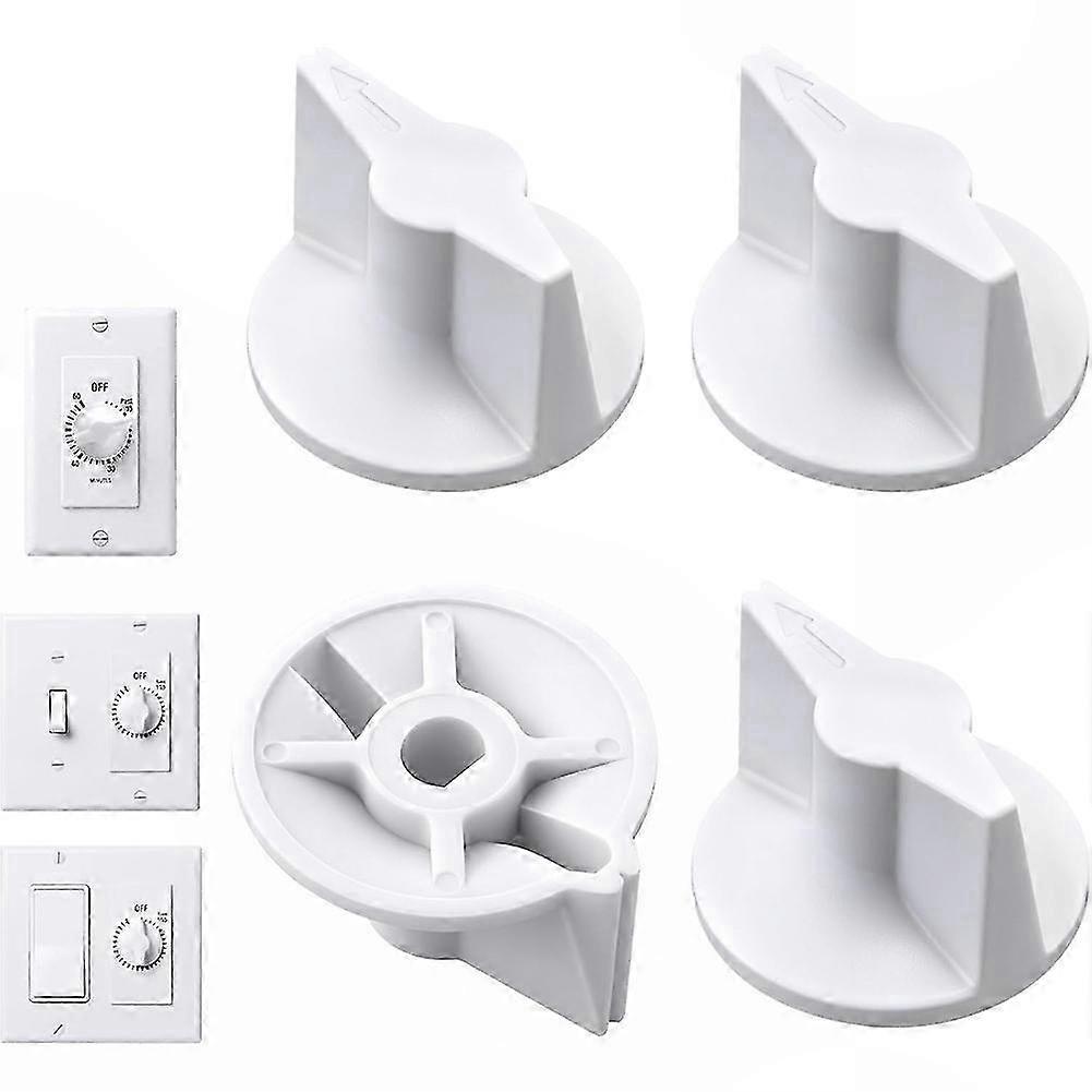 Direct Replacement - 4-Pack Spring Wound Timer Switch Knob Compatible with 146MT574 & FD Series Timers