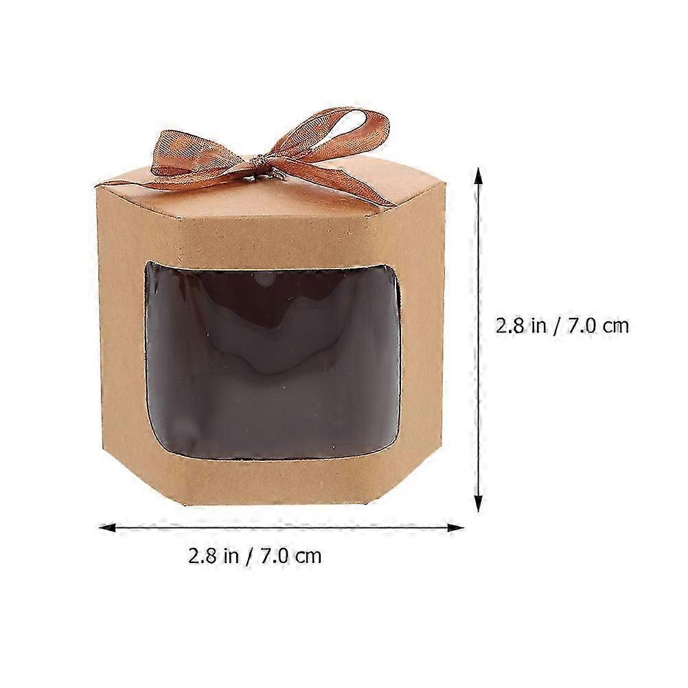 Cardboard Khaki Gift Boxes 10Pcs Paper Candy Storage Boxes