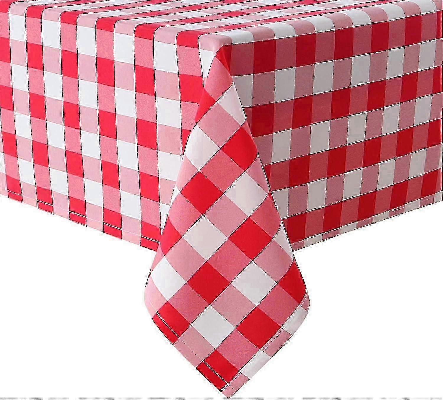 Durable Red White Check Table Linen