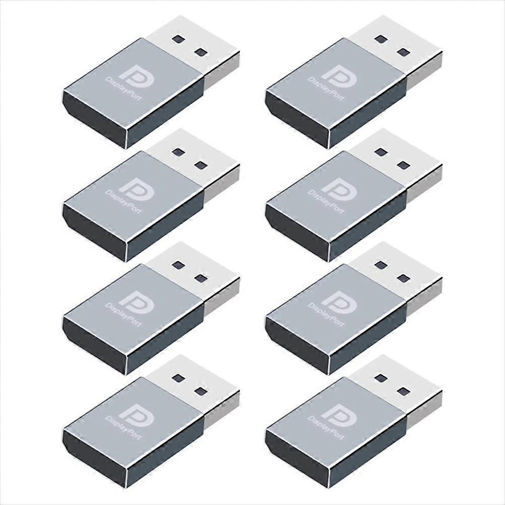 8Pcs DisplayPort Dummy Plug 4K Headless Ghost Display Emulator for Stable GPU Remote Access