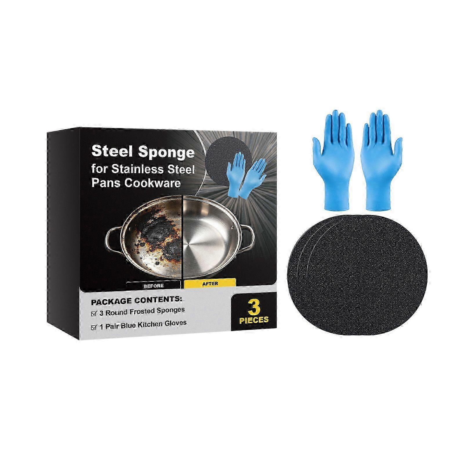Reusable Stainless Cookware Cleaning Sponges Set