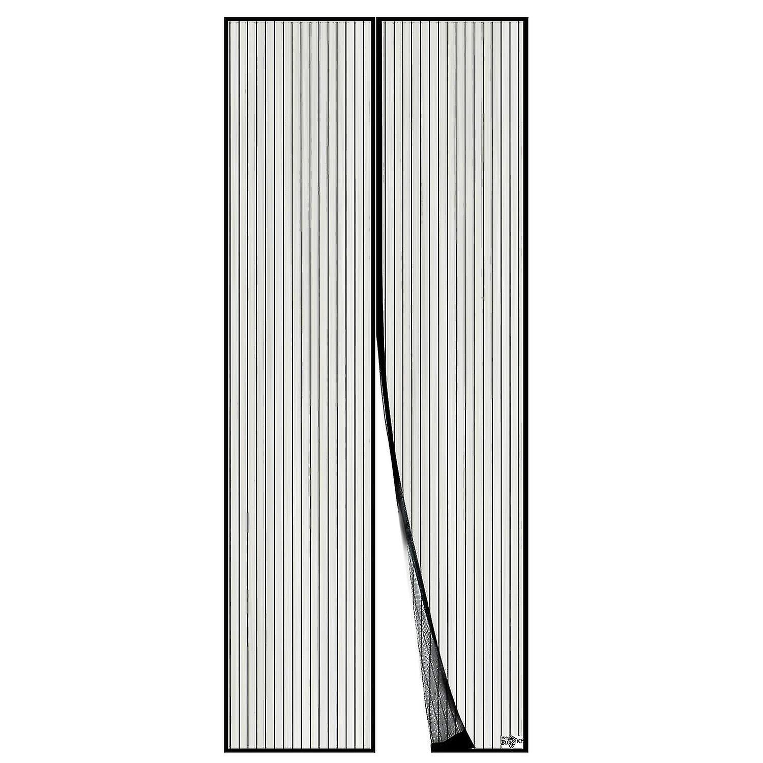 Magnetic Screen Door, Mesh Curtain, Magnetic Top-to-bottom Seal Snaps Shuts Automatically, (120x210cm,black)