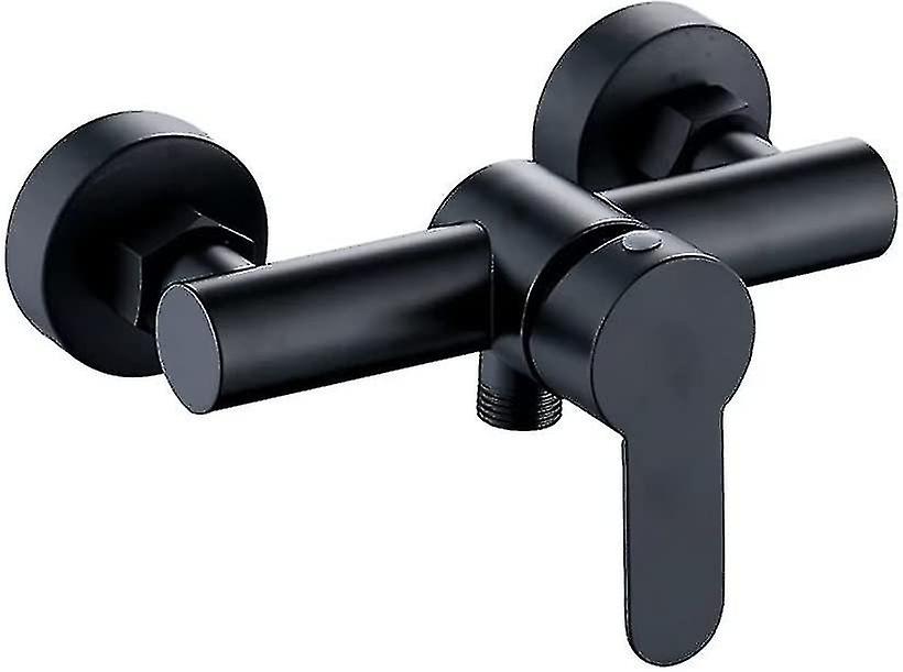 رافعة واحدة حوض استحمام دش خلاط حمام صنبور مجموعة صنابير دش صنبور حمام صمام فحص أسود ساخن وبارد خلاط صمام