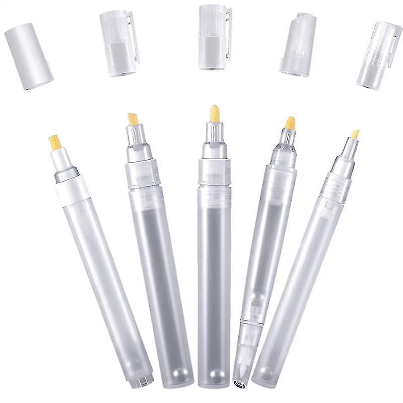 5pcs Empty Refill Paint Markers Blank Refillable Empty Refillable Marker For Painting Transparent P