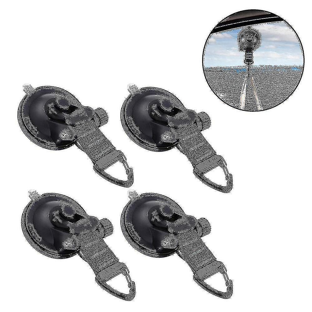Heavy Duty Suction Cups 4 Pieces With Hooks Upgraded Car Camping