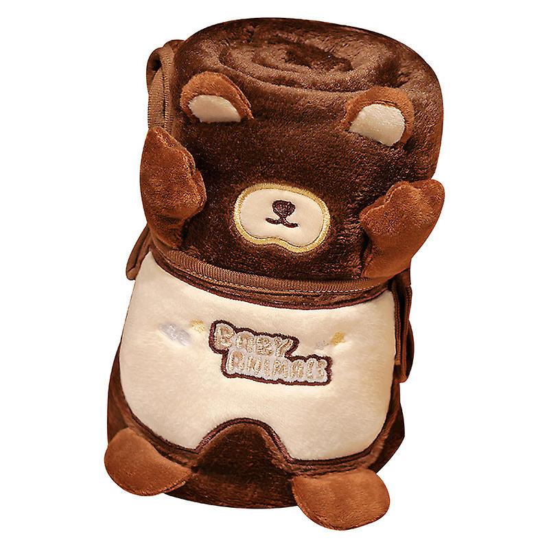 Flannel Blanket Lace-up Portable Office Student Classroom Nap Blanket Plush Shawl