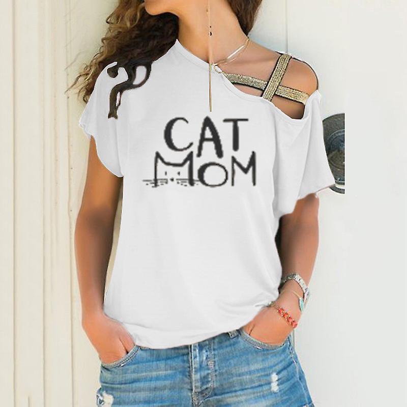 בגדי ריקוד נשים חולצה גיאומטרית לגזור שרוולים קצרים צווארון V רגיל