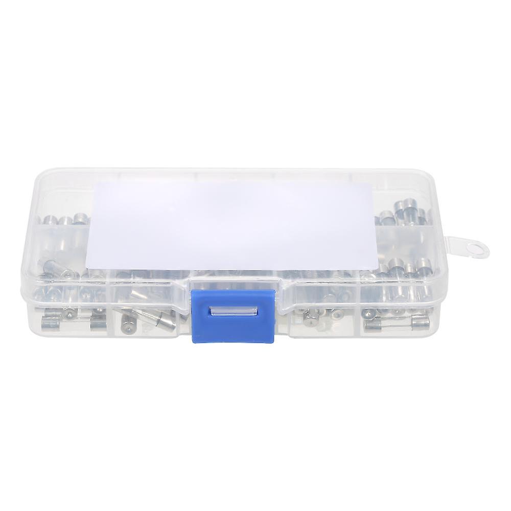 100pcs 5x20mm Fast-Blow Glass Tube Fuse Assorted Kit 0.2A-20A 10 Values Set