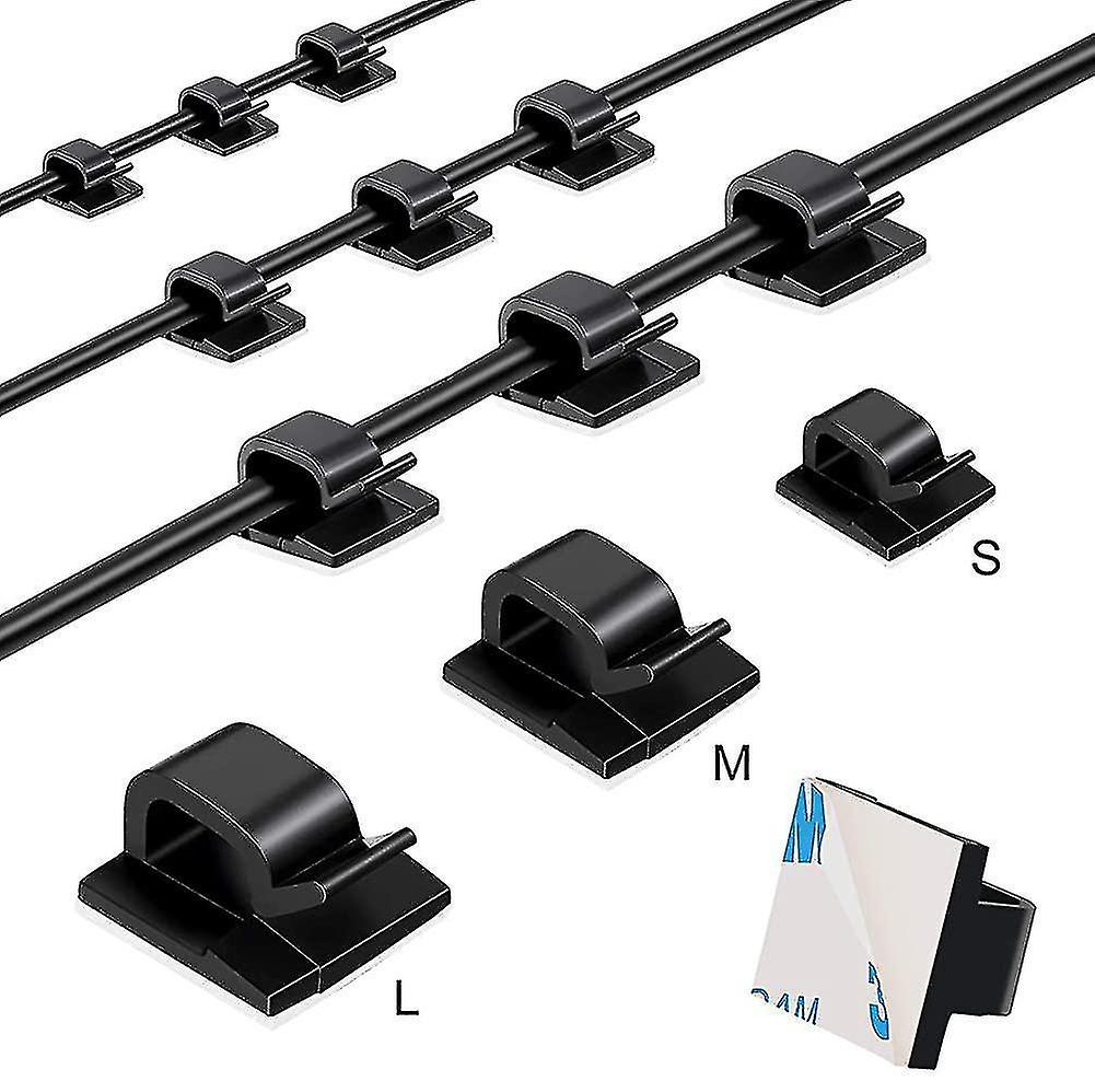 100 Pieces Self adhesive Cable Clips Light Clips Wire Clips Cable Management
