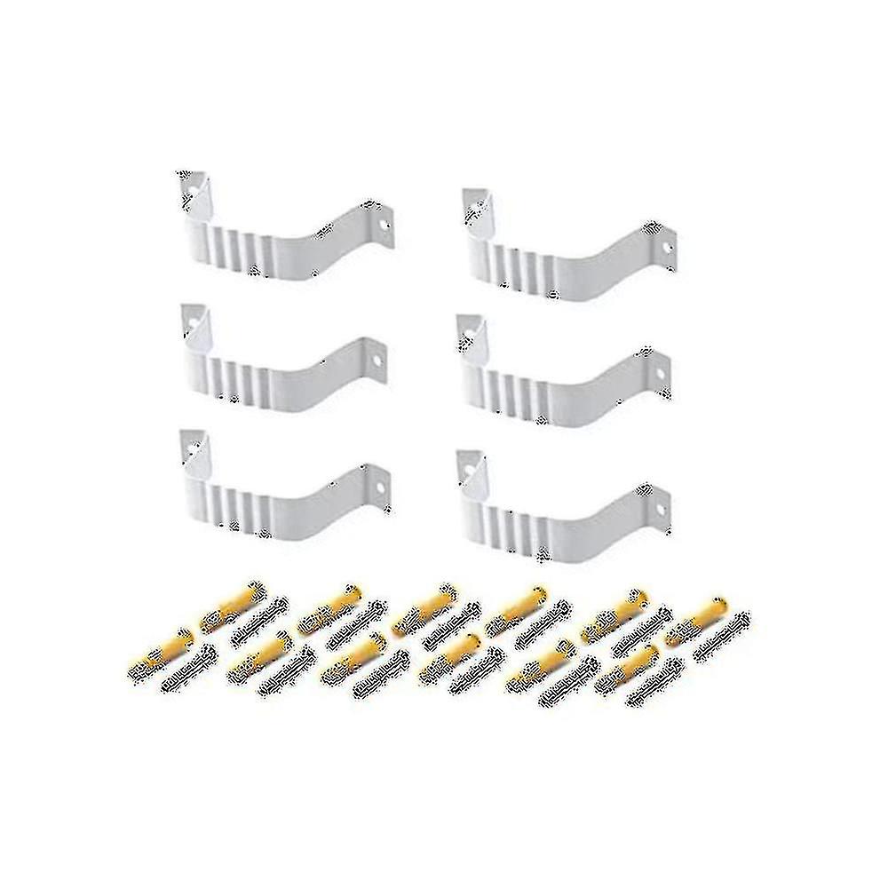 Downspout Adapter Gutter Downspout Strap 3x4 Leader Strap 3x4 (6 Pack) (white)