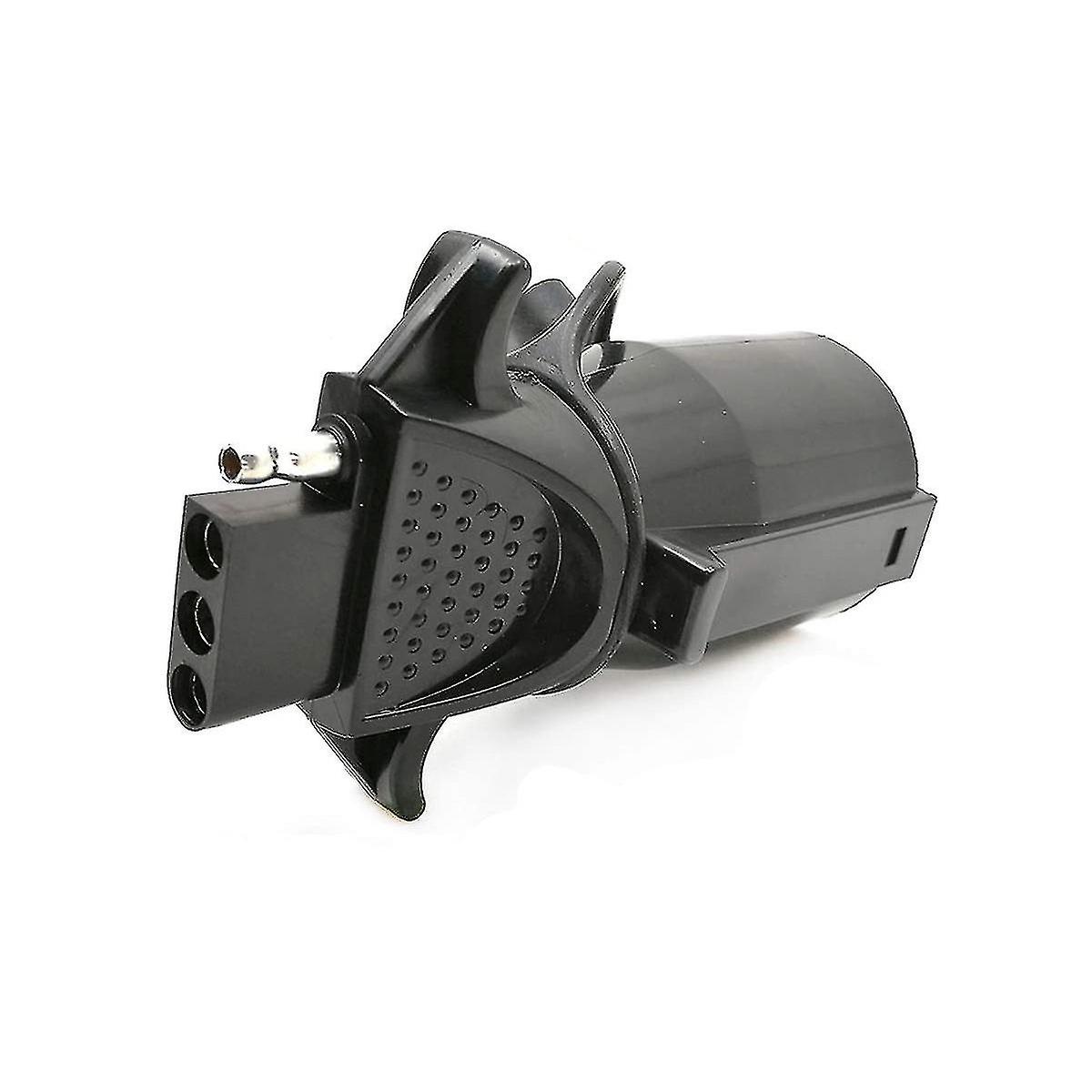 Anhänger Adapter Stecker, Anhänger Adapter 7 Pin Rund zu 4 Pin Flach Wasserdicht Us Stecker für RV Anhänger1pcsschwarz