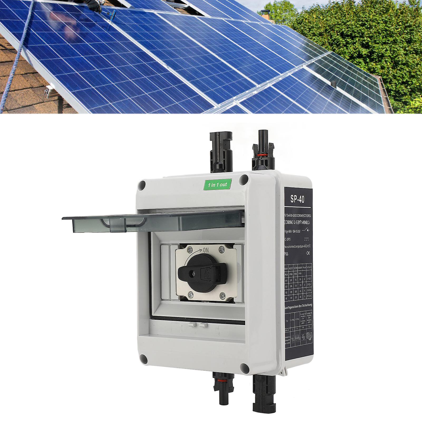 Dc1000v 32a Solar Dc Disconnect Switch Silver Contacts Pc 1 In 1 Out Pv ...