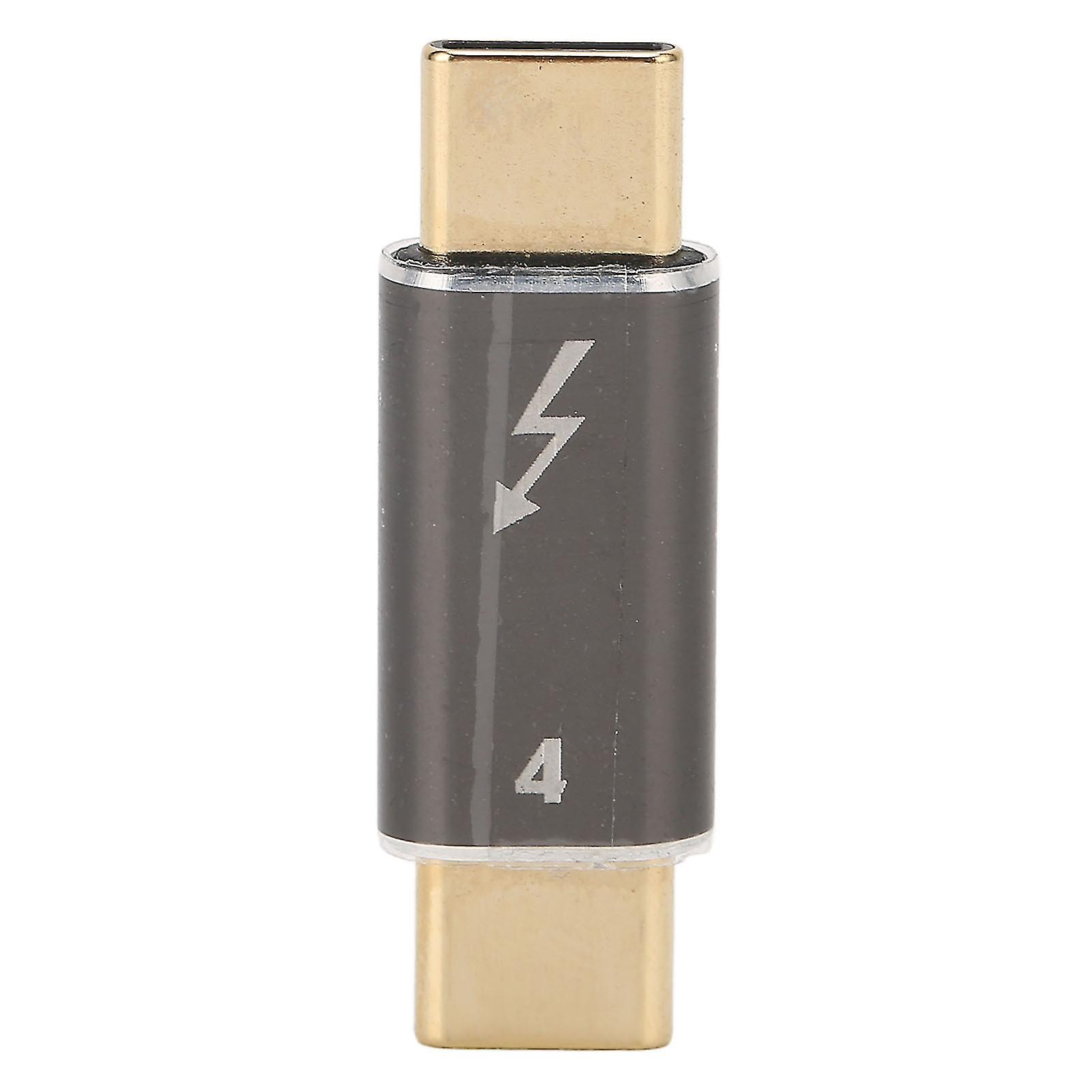 Type C Male to Male Adapter Plug and Play 40Gbps 100W Support Data Synchronization Charging Converter for Thunderbolt 4