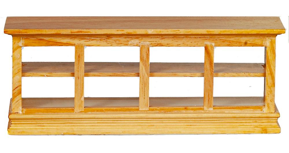 Dolls House Oak Display Case Cabinet Counter 1:12 Shop Fitting Store Furniture