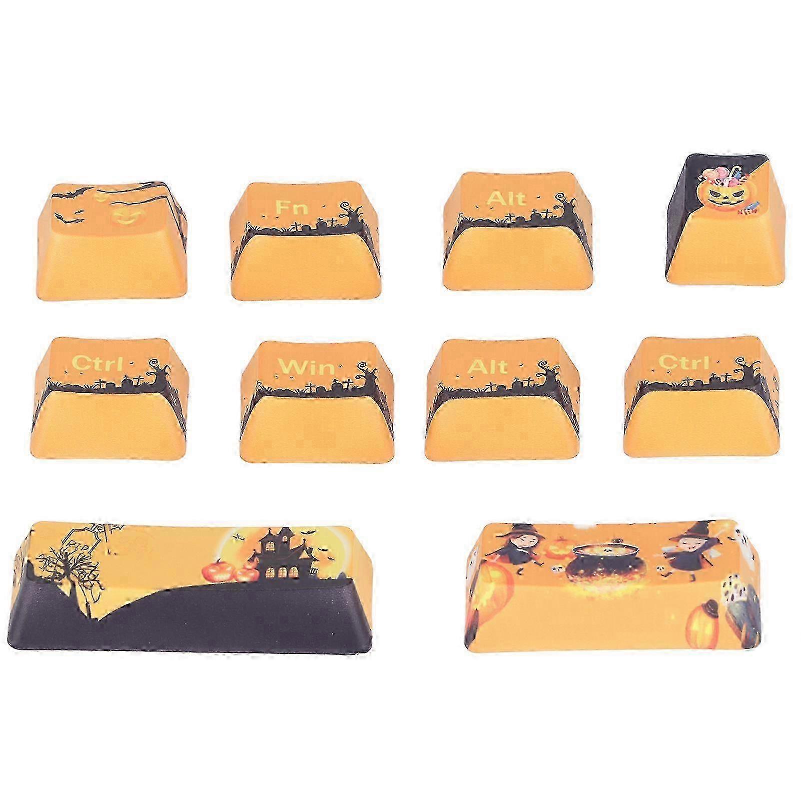 Keycaps PBT Material Halloween Theme Excellent Durability Easy Typing DIY Keycaps
