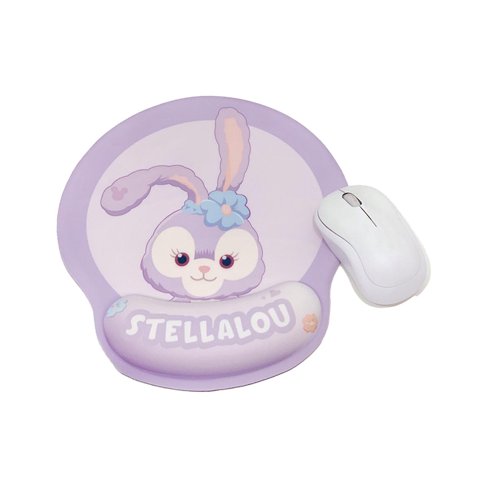 Cartoon Style Wrist Rest Mouse Pad Thickened Support Soft Comfortable for Home Office