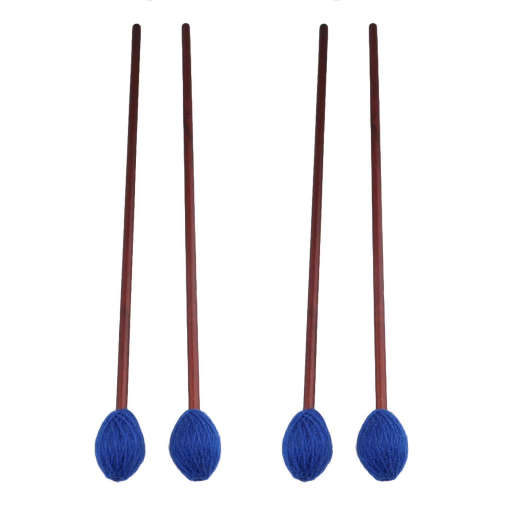 2 Set Soft Yarn Head Marimba Mallets 33mm Blue 16.77 Inch for Beginner