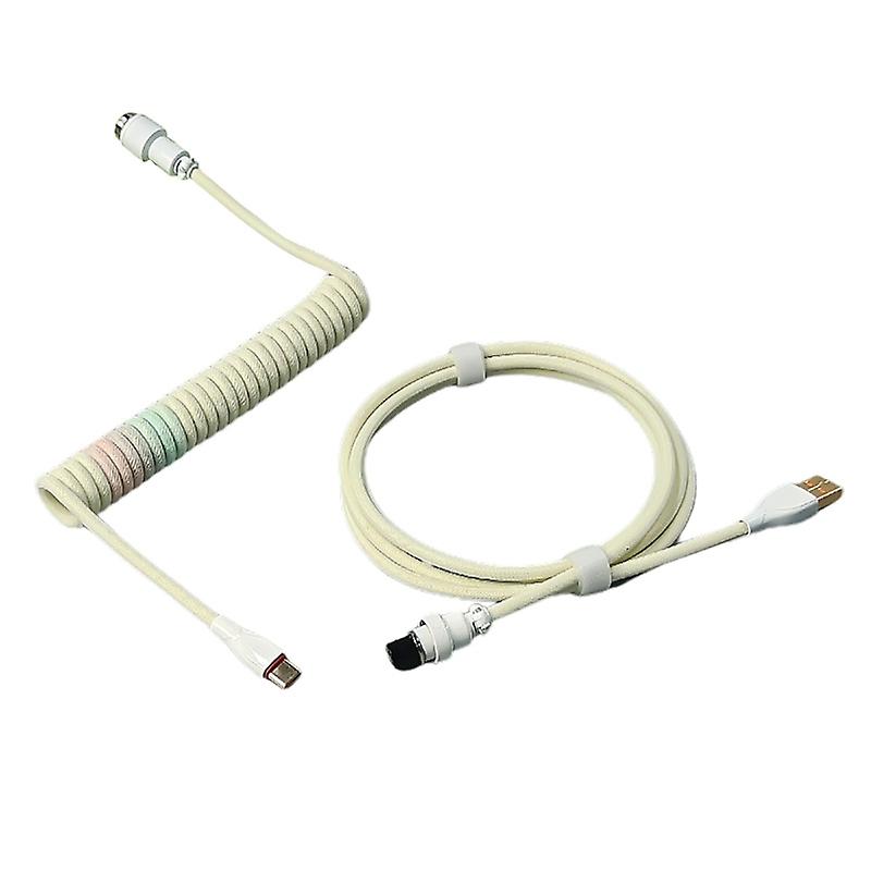 Coiled Keyboard Cable Type C to USB A for Mechanical Gaming Keyboard