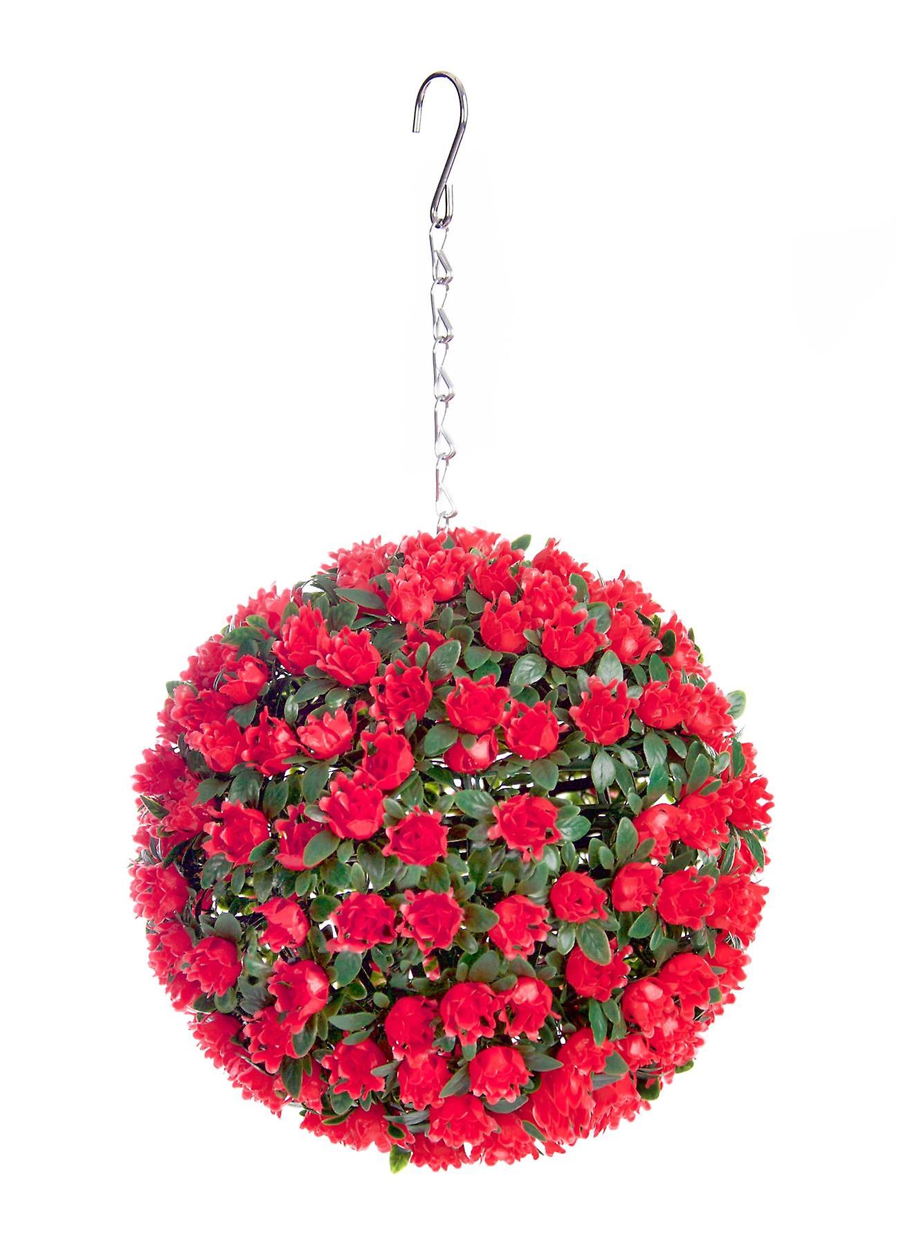 Best Artificial 23cm Red Rose Ball