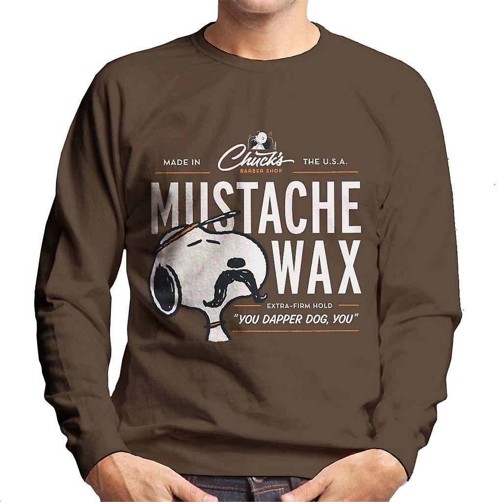 Peanuts Snoopy Mustache Wax Men-apos;s Sweatshirt