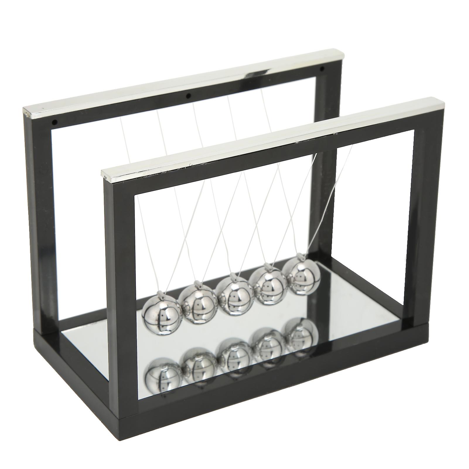Pendulum Ball Elegant Stylish Design Mirror Style Black Swinging Ball Decompression Toy for Desktop Decoration Gift