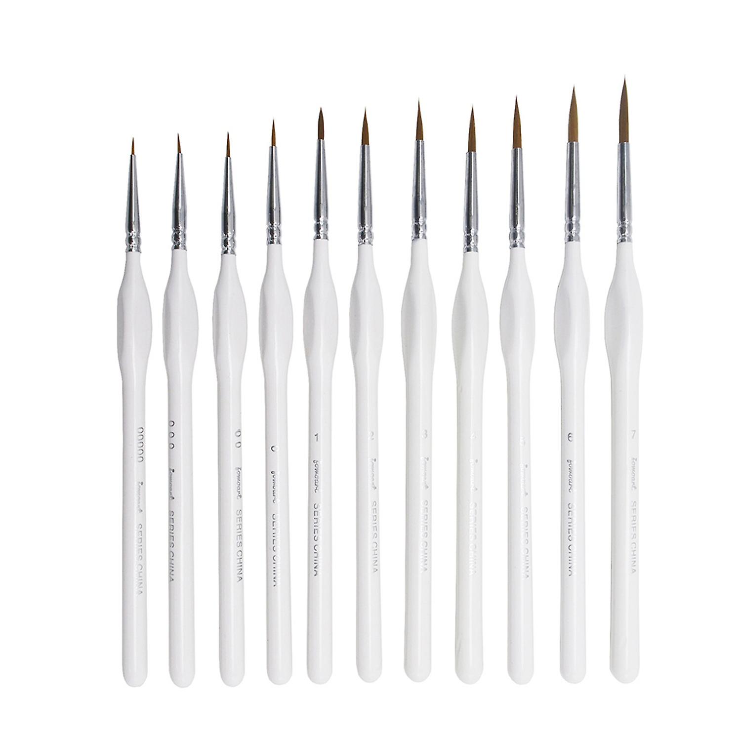 Blue Handle 11Pcs Extra Fine Detail Paint Brushes for Art, Miniatures, Models