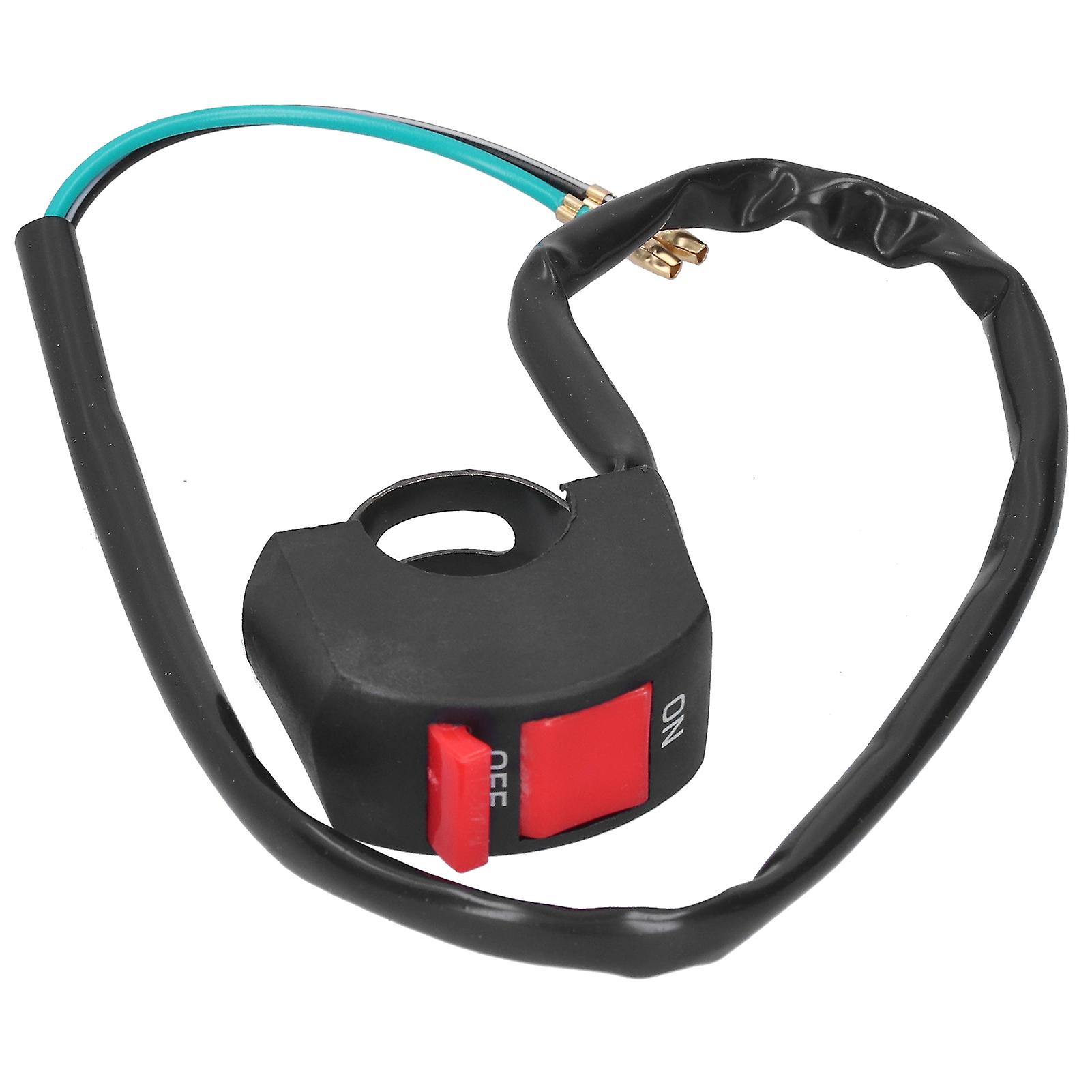 Universal Motorcycle Handlebar Switch - Waterproof Light On/Off Button for 7/8" Bars