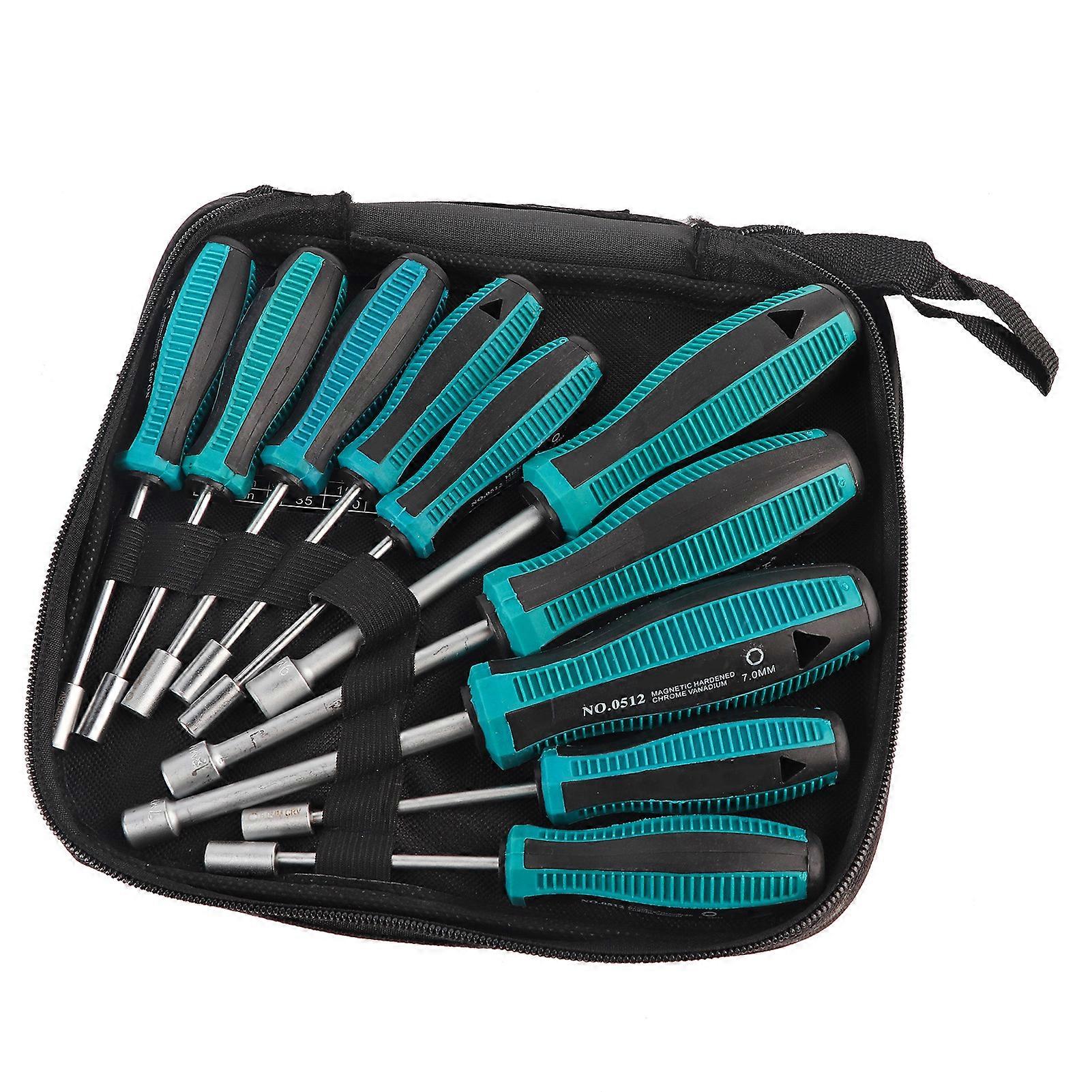 CRV Steel Hex Screwdriver Socket Set 3-9mm 10pcs Hand Tools