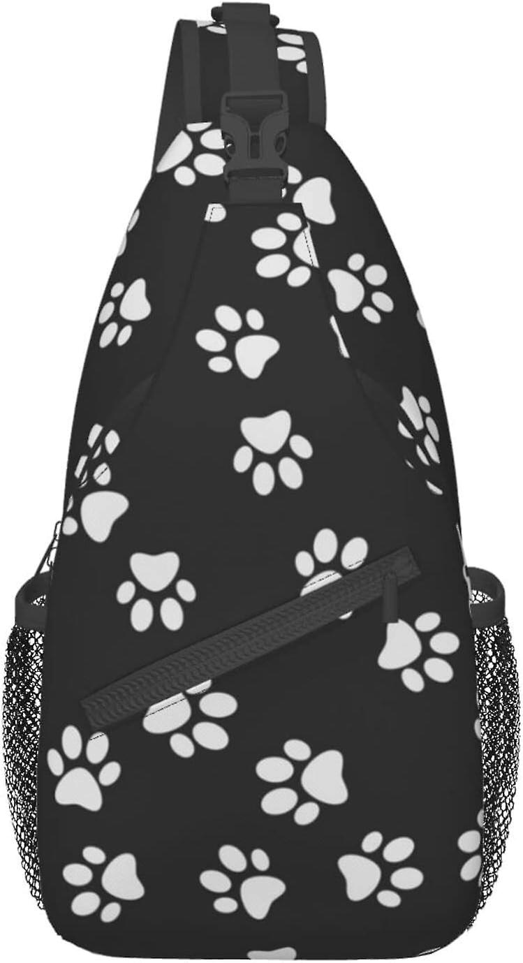 AL1145 مخلب طباعة حبال حقيبة السفر كروس بودي حقيبة ظهر حزمة الصدر للرجال والنساء ، قابل للتعديل الأكتاف اليسرى واليمنى المشي لمسافات طويلة عارضة Daypack