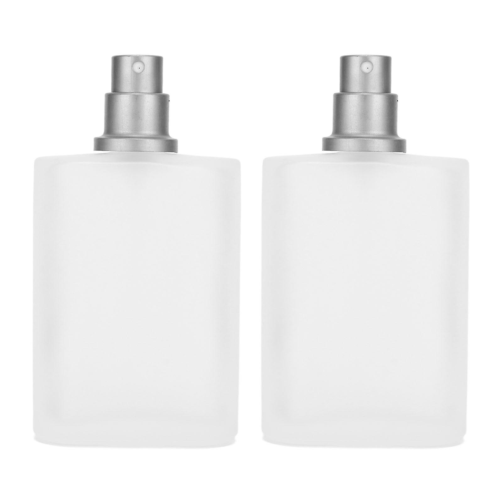 2pcs Empty Glass Perfume Bottle Prevent Leakage Matte Clear Refillable Glass Spray Perfume Bottle 30ml 