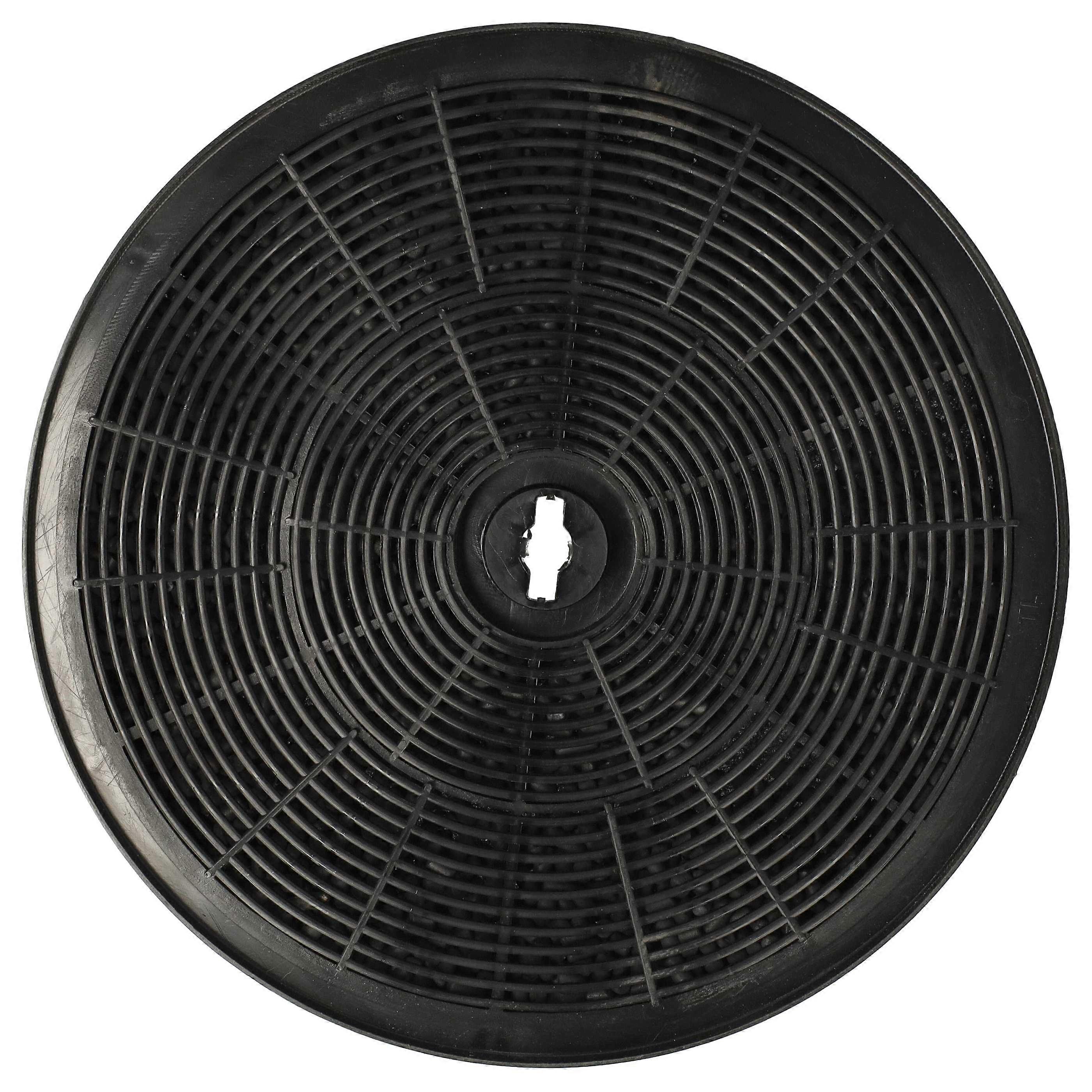 vhbw Aktivkohlefilter kompatibel mit Gorenje DF622N, DF622X, DAH301RF, 1GOD3A, DF612W, DAH301HV, DF622E, DAH510W, DF612E Dunstabzugshaube - 23 cm