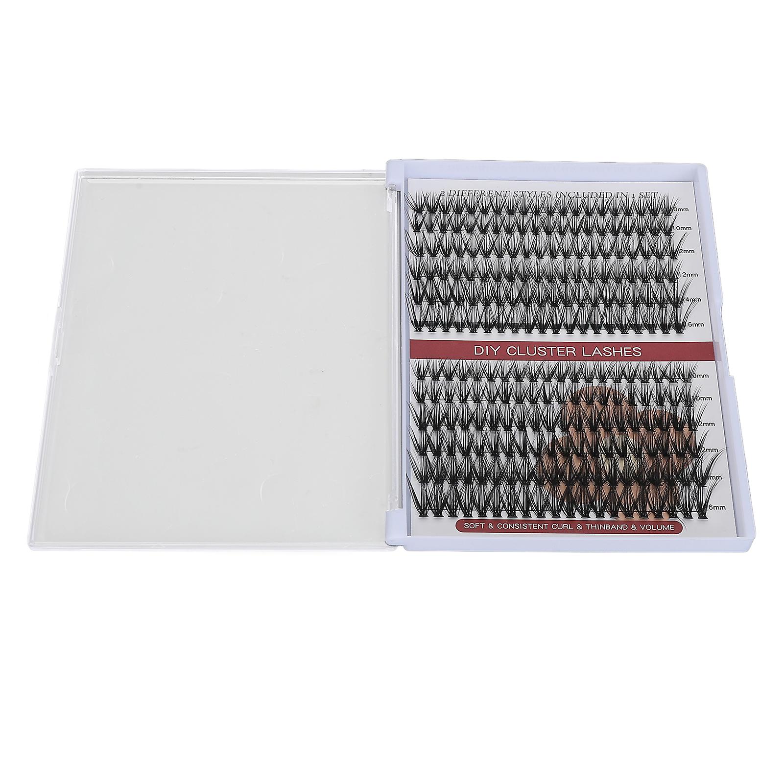 240 Clusters 30D+40D Lash Extensions Kit 10-16mm Gold Feather Clip