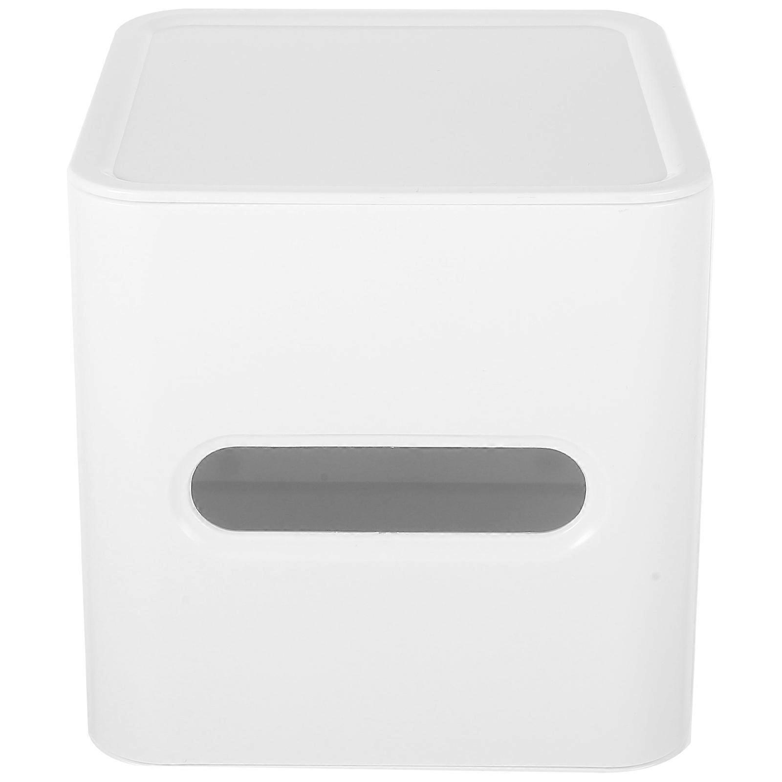 Desktop Tissue Box Cover Square Tissue Cube Holder for Bathroom Vanity Countertop