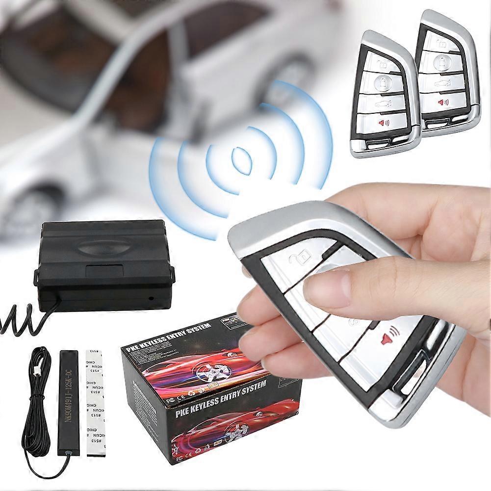 Anti-Theft Car Key Systems Key blade Alarm Remote Engine Starter Central Lock Kit Push Button Remote Starter Stop PKE Remote Start Engine Ignition Kit