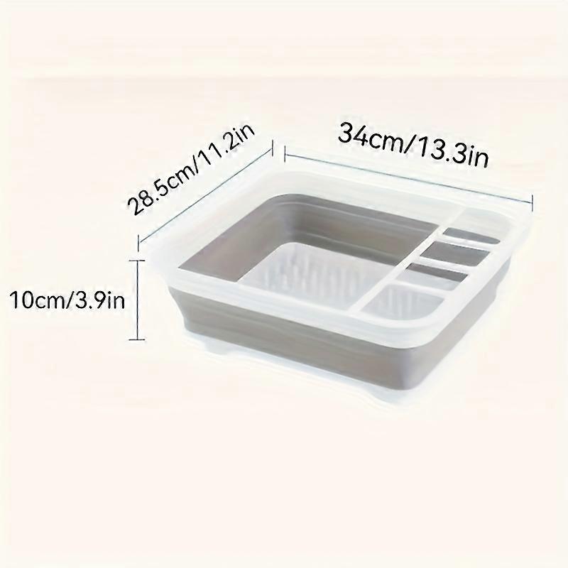 Dish Rack, Countertop Large Capacity Dish Drying Rack With 3-grid Utensil Holder, Multifunctional Durable Dish Storage Organizer, For Kitchen Countert