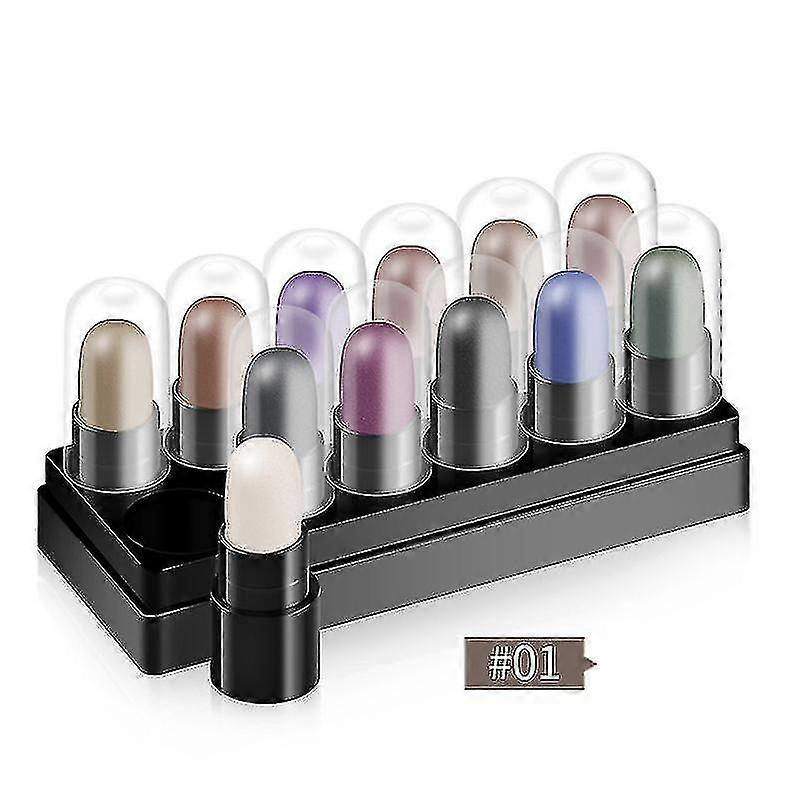 12pcs/box Waterproof Eyeshadow Pallete Long-lasting Shimmer Multi Color Matte Eye Shadow Natural