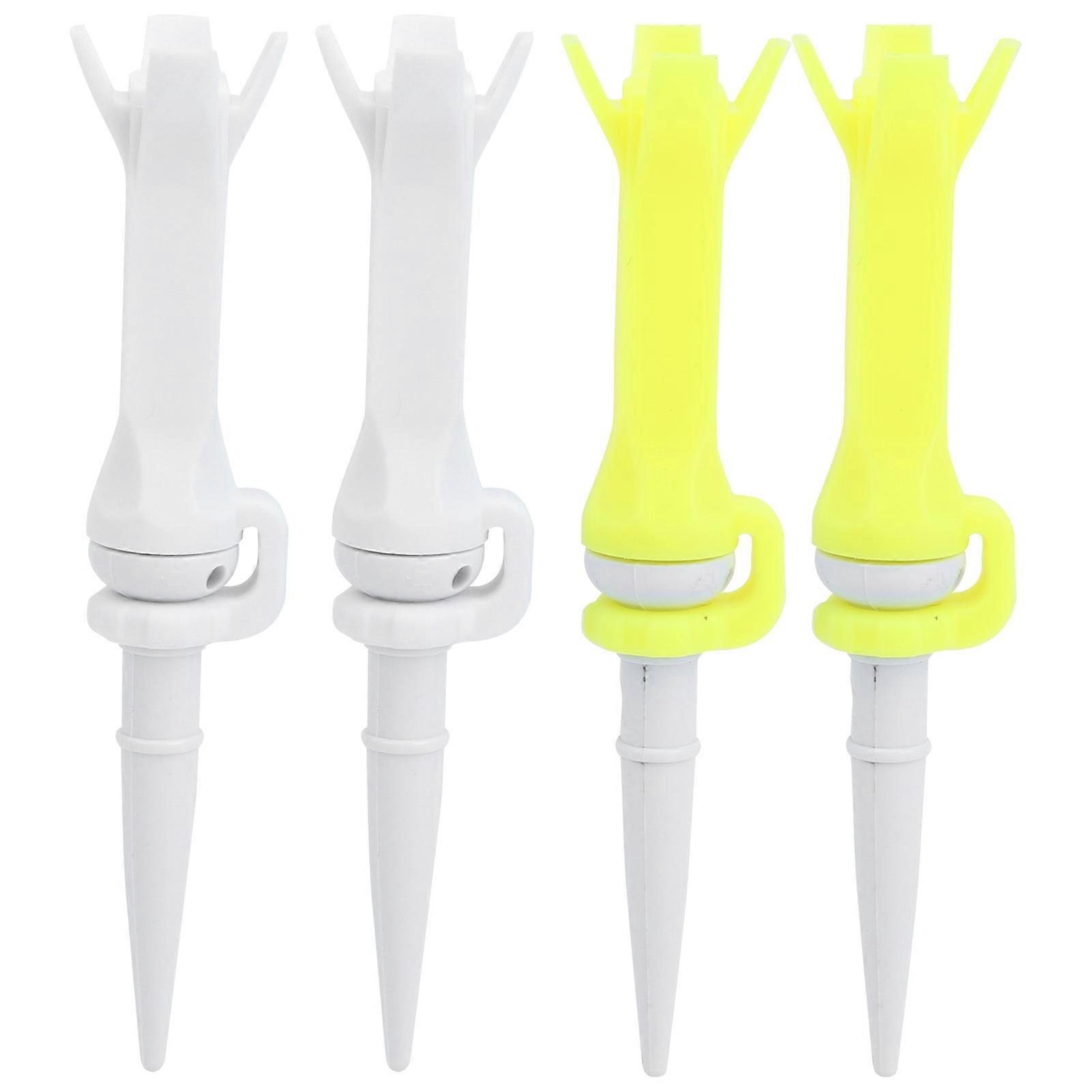4pcs Pu πλαστικό 4 νύχι γκολφ μπλουζάκια 180 μοιρών περιστρεφόμενες μπάλες παίζοντας κάτοχος αξεσουάρ