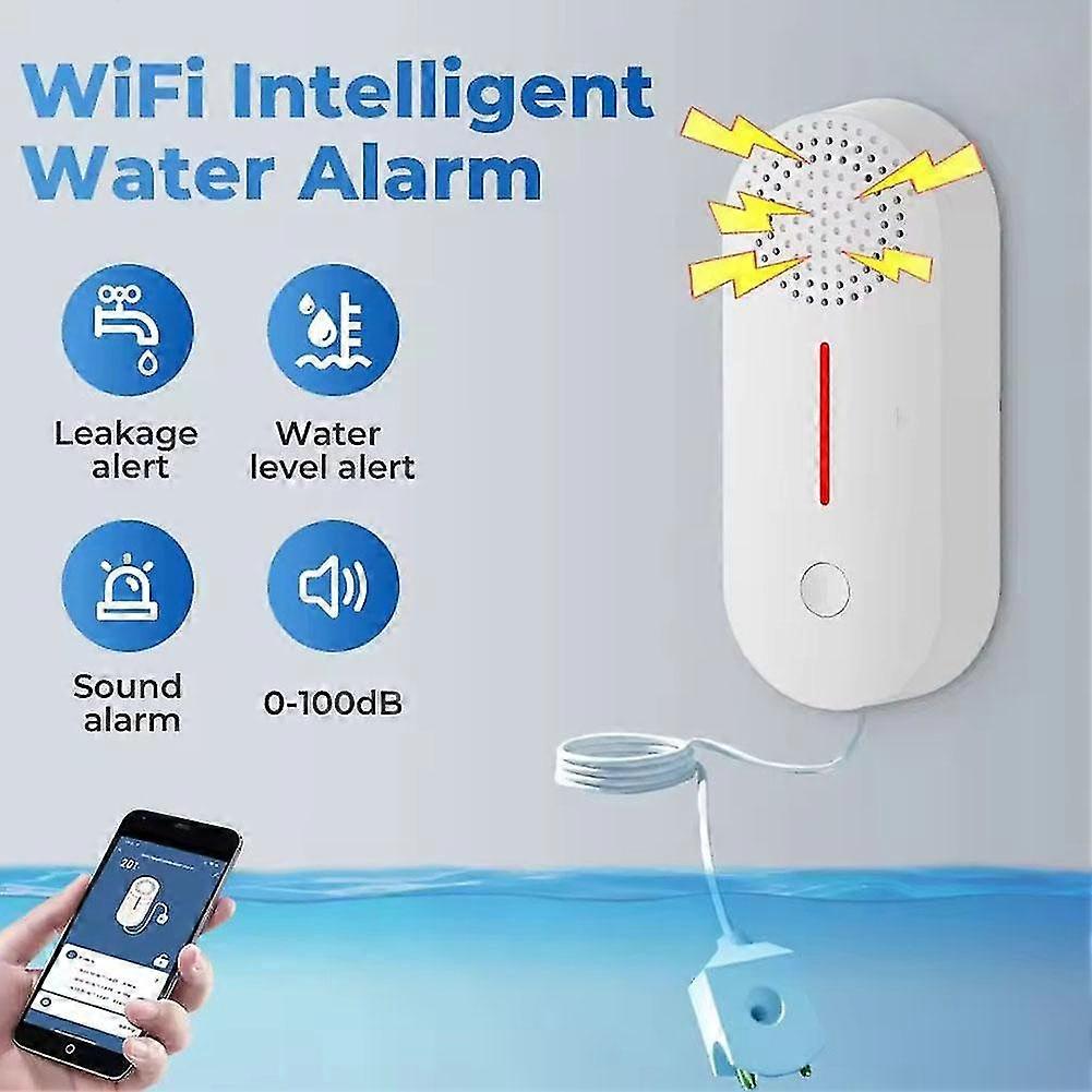 Water Level Alarm Wireless Tank Level Monitor 100db Sound Light Alarm App Alert