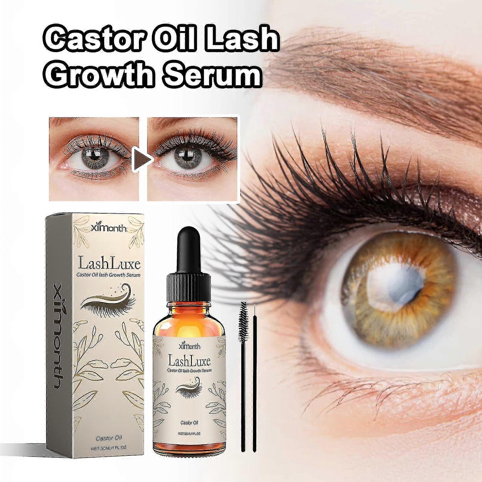Castor Oil Lash Growth Serum, Castor Oil Brow Growth Serum, Lash & Brow Regeneration Serum, for Eyelash and Brow Growth