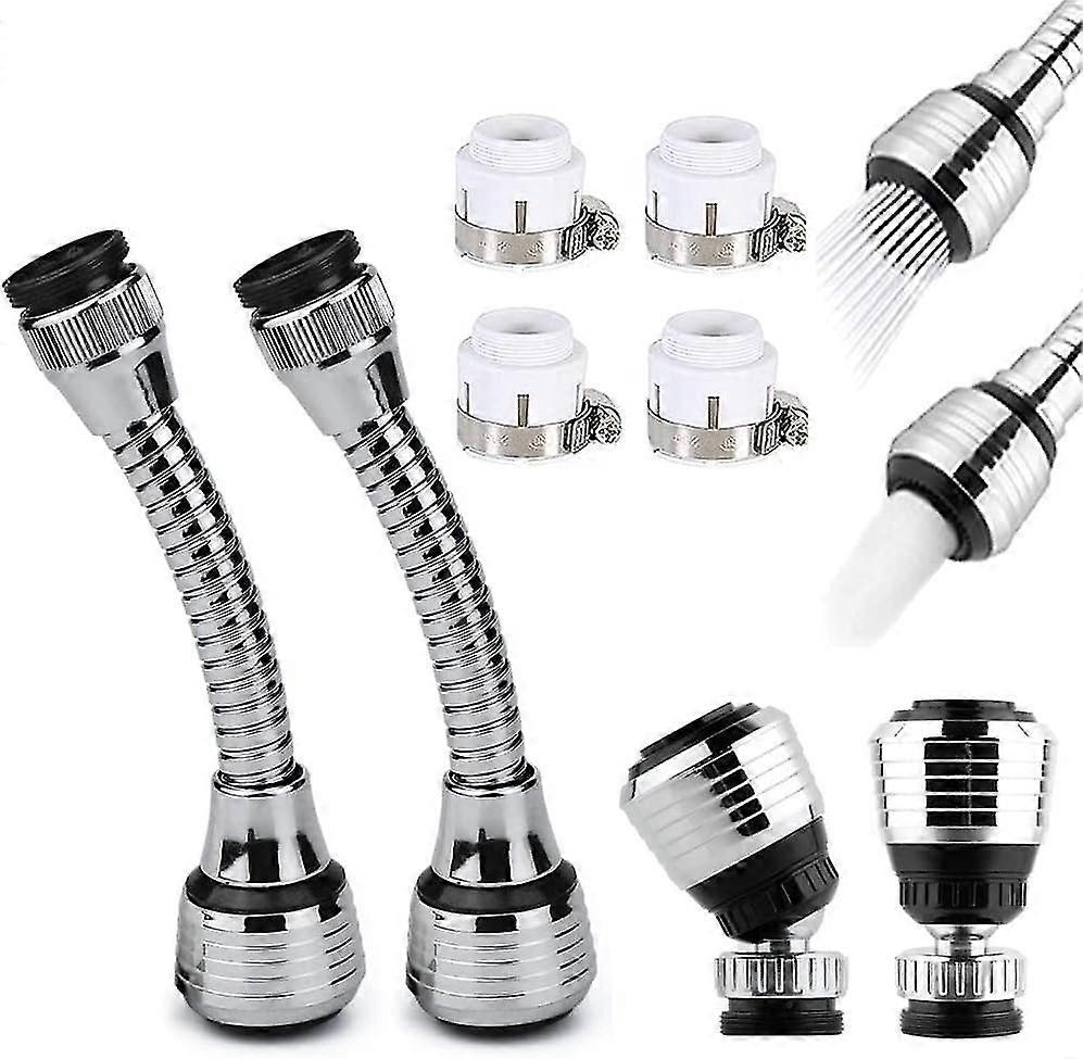 Faucet Water Saver Parts, Faucet Nozzle, Faucet Extension, Water Saving Filter Nozzle, Contains 4 Connecting Hose Accessories, for Kitchen Faucets