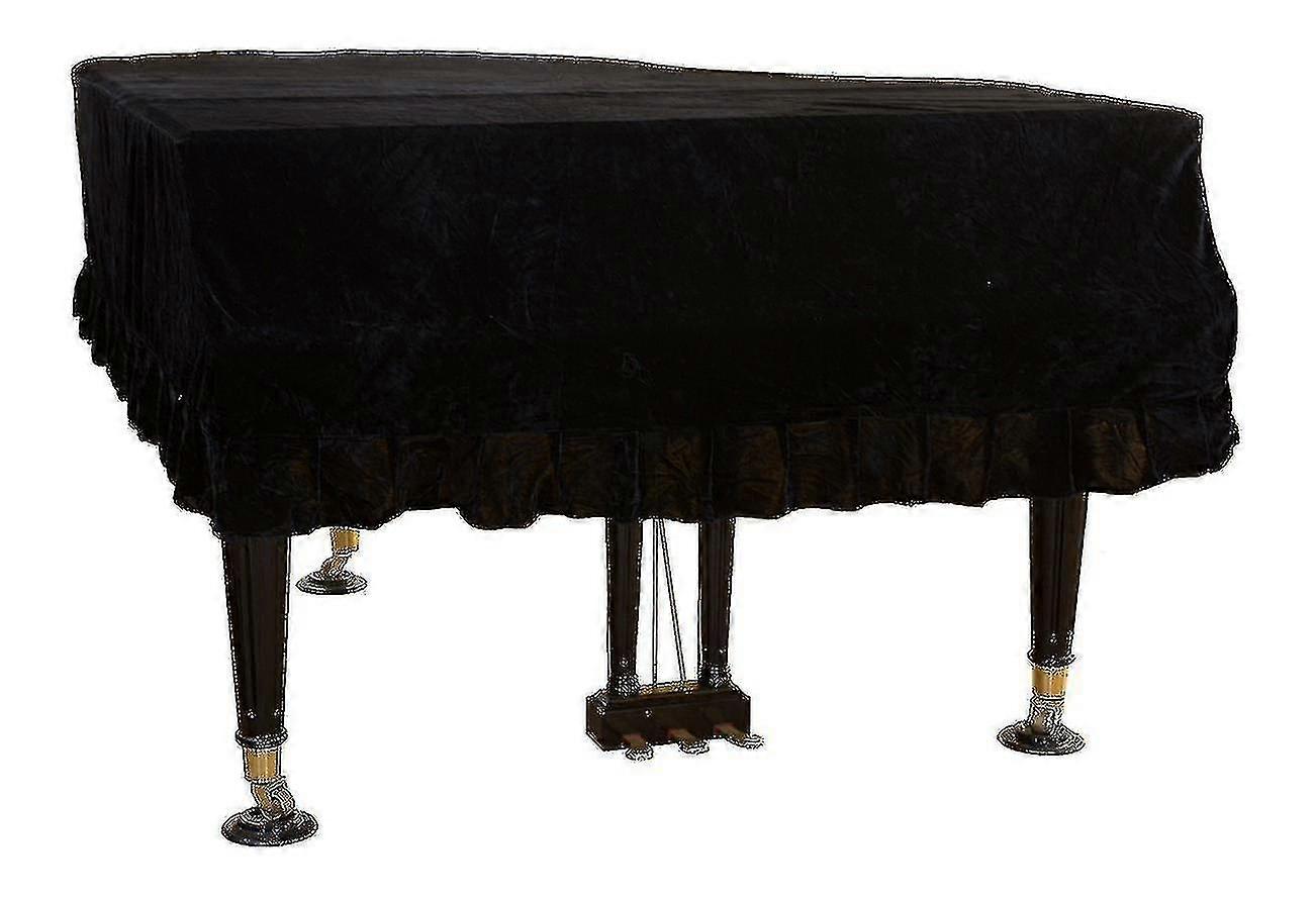 غطاء بيانو مخملي كبير - غطاء بيانو - مقاوم للكهرباء الساكنة - غير لاصق - خشب رماد