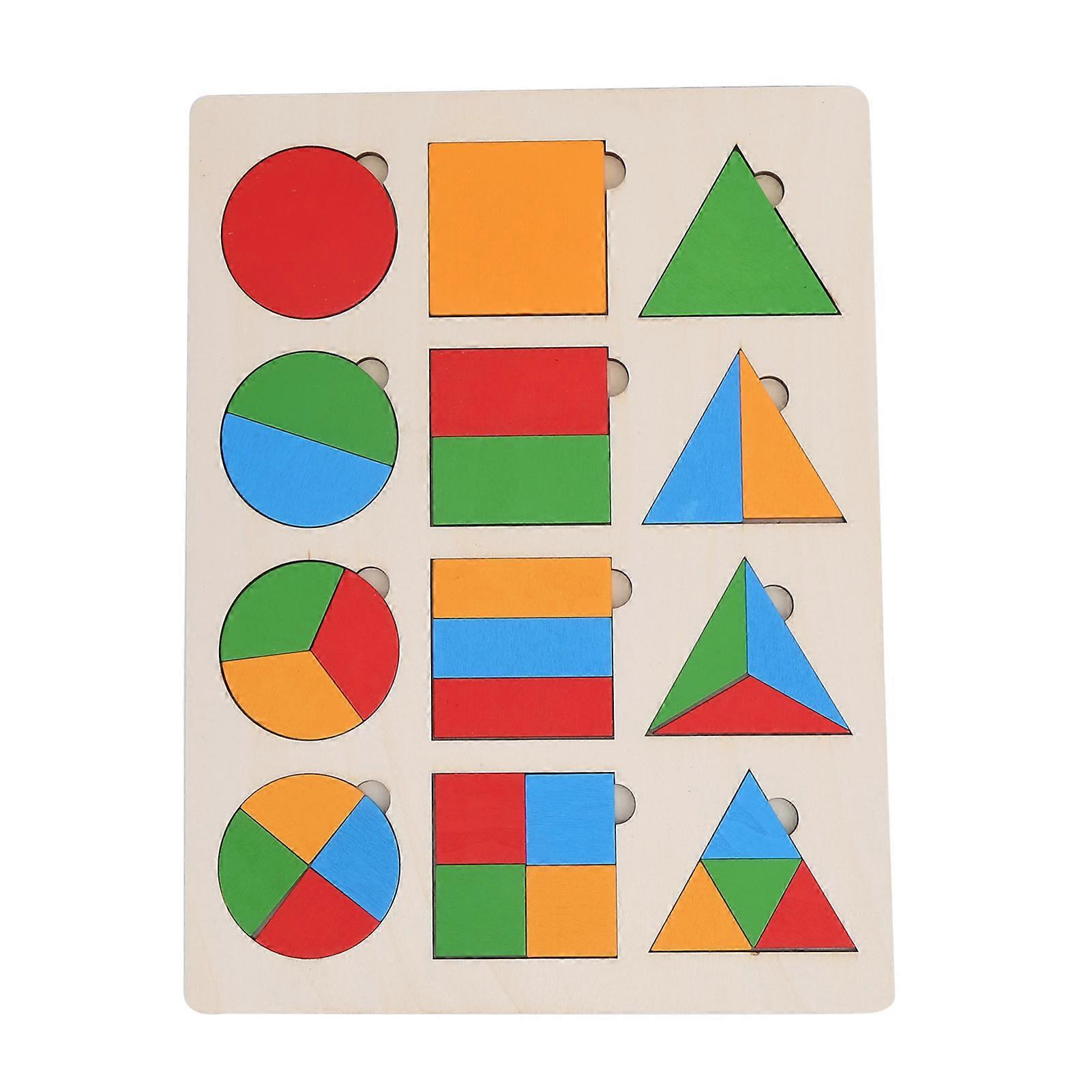 Wooden Geometric Shape Board Preschool Learning Educational Game Toys for Children Toddler3 Types Combination