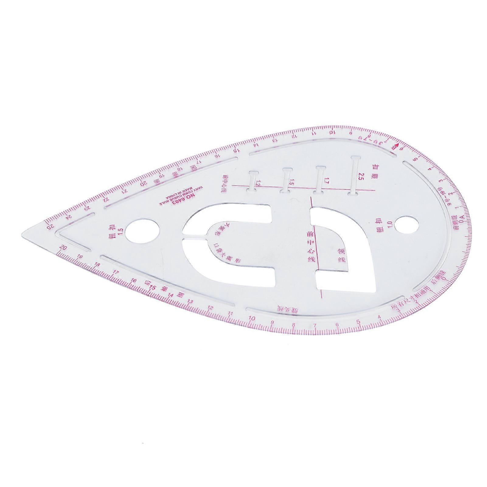 Sleeve Curve Ruler Plastic Tailoring Sewing Button Positioning Proofing Clothing Design Tool