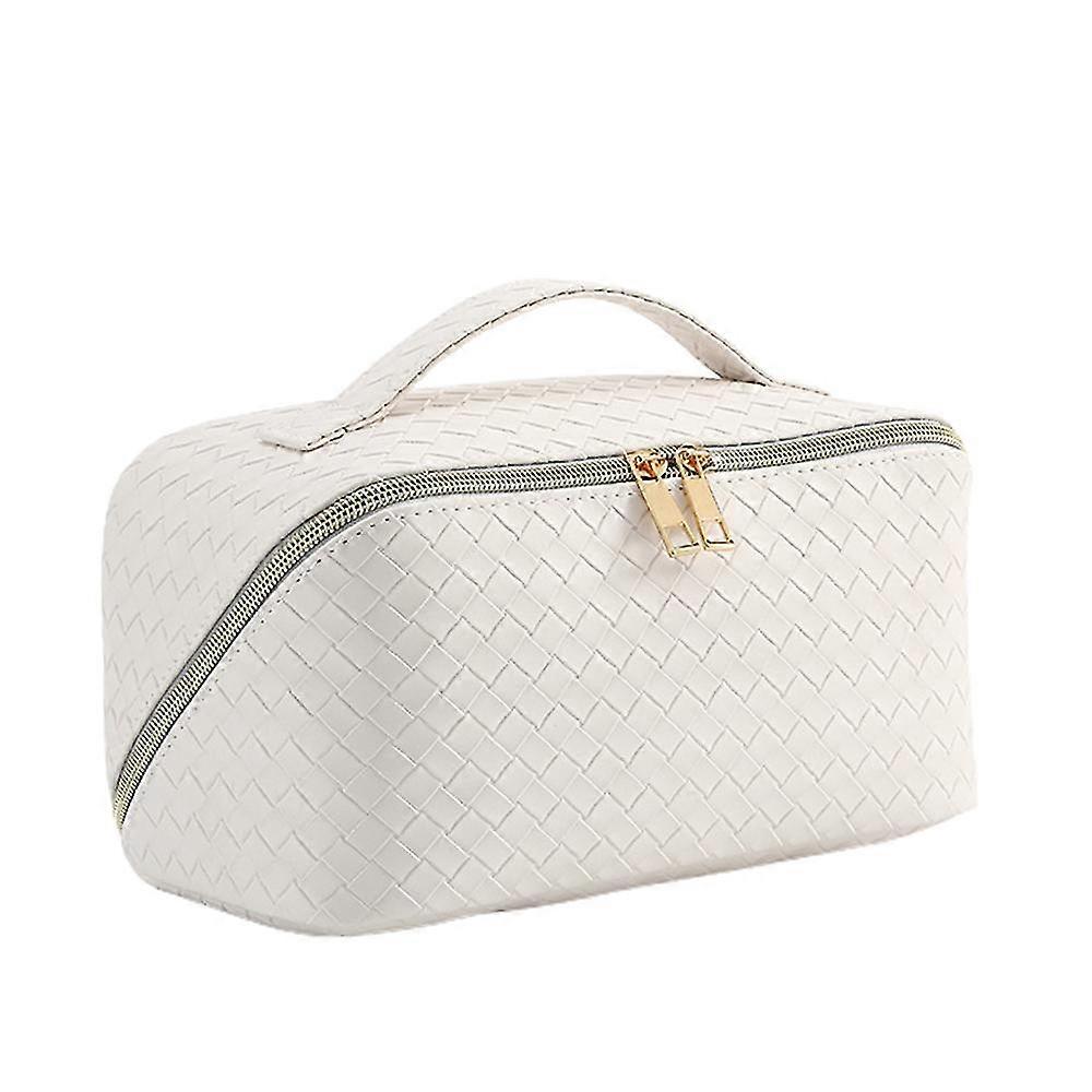 Pu Leather Cosmetic Bag, Large Capacity Travel Portable Toiletry Bag Waterproof Makeup Organizer Bag For Women