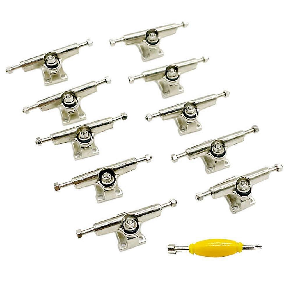 10 Pcs 29mm Fingerboard Trucks Finger Skateboard Deck with Nuts with Spanner Screwdriver for Finger
