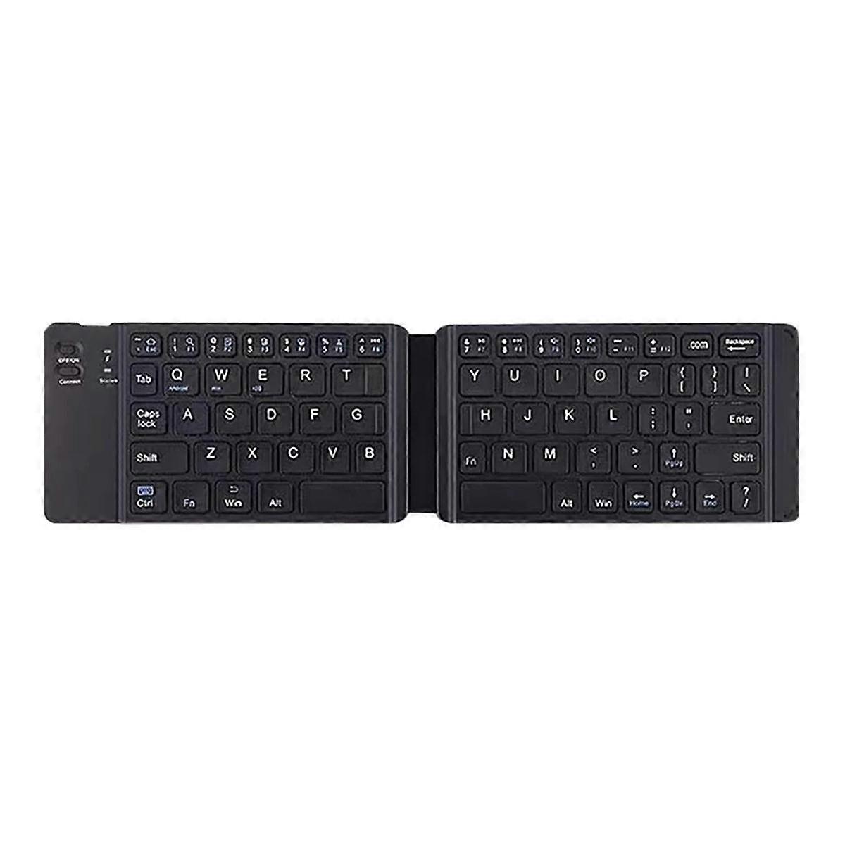 Dual Folding Wireless Bluetooth Keyboard for Cell Phone Tablet Computer Mini Mute Multi-Function Ke