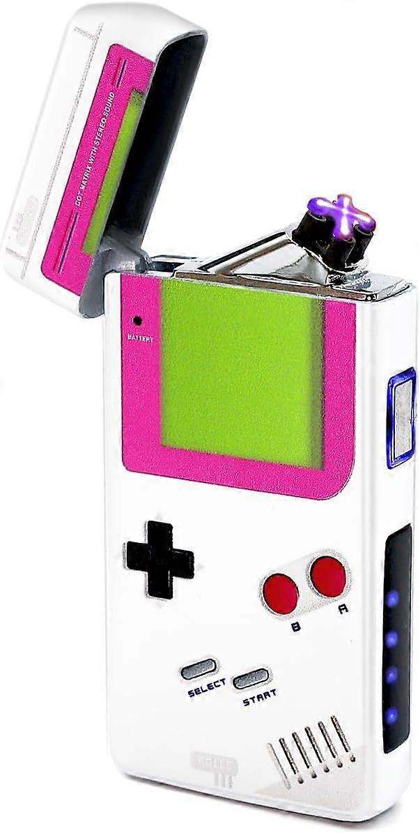 Rolls Electric Lighter - Retro Gamer USB Rechargeable Lighter - Cool Lighters - Windproof Electronic Arc Lighter - Candle Lighter - Unique Gadgets - G